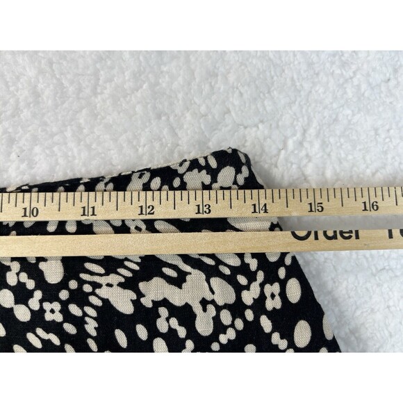 Anthropologie Maeve Skirt Womens Sz 2 Tiered Mini Black Print Linen Blend Boho - Picture 7 of 10